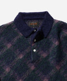 Knit Polo Argyle Shaggy - Navy