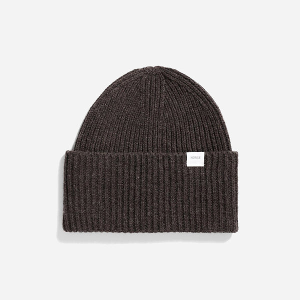 Norse Standard Merino Lambswool Beanie - Heathland Brown